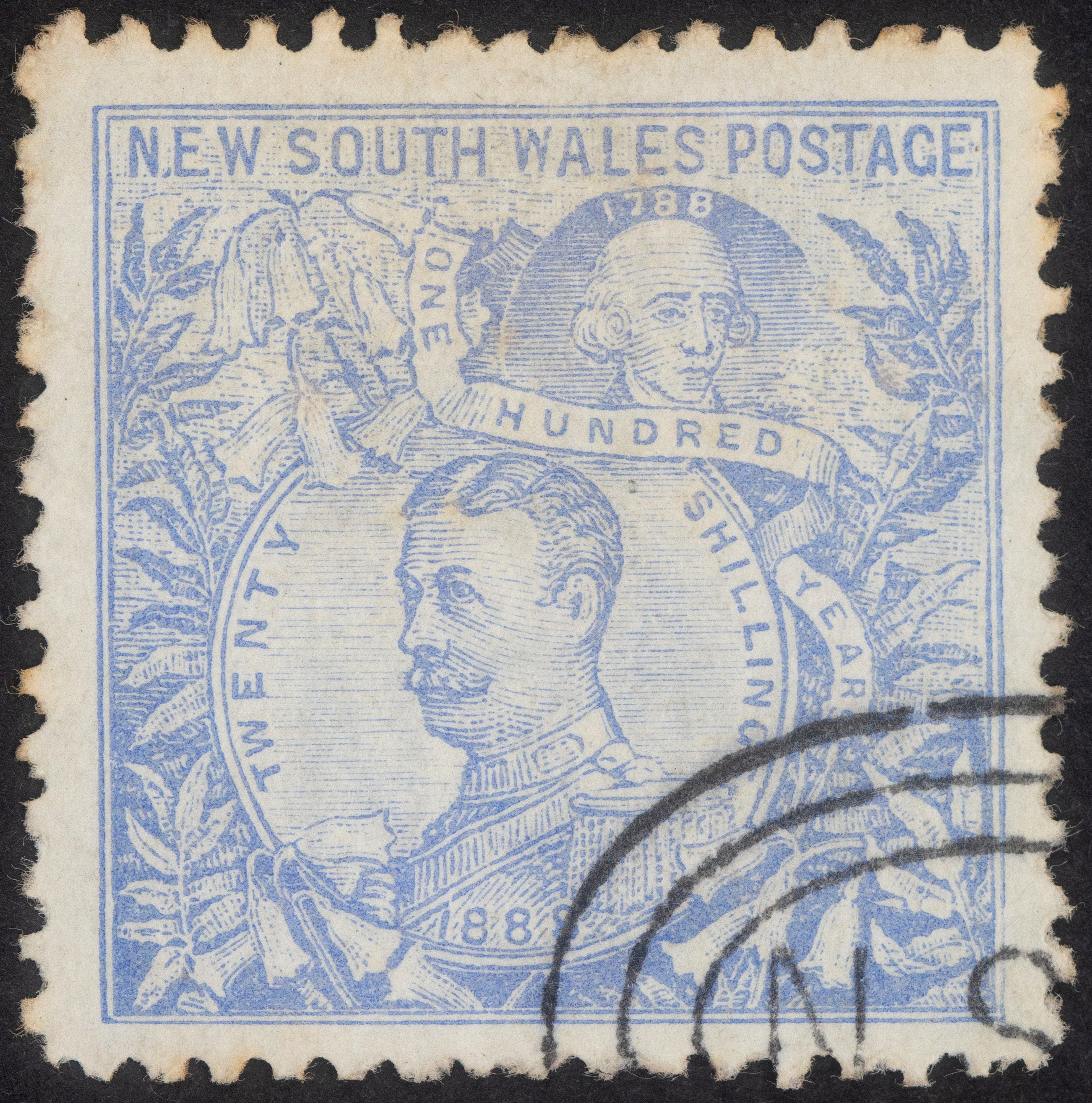 Twenty Shillings, Cobalt Blue, 1890, Good
