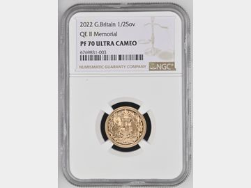 2022 MEMORIAL PROOF GOLD HALF SOVEREIGN PF70 UCAM TOP POP!