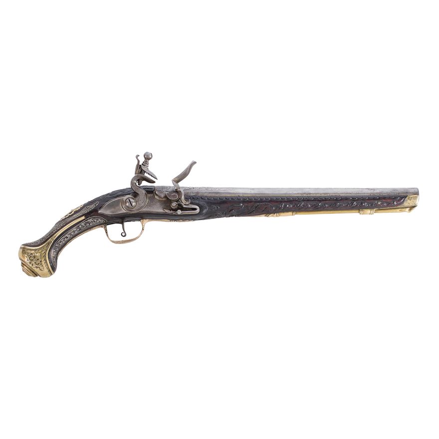 Pistolet skałkowy, Europa, ok. 1750 r.