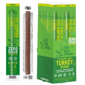 NEW PRIMAL CILANTRO LIME TURKEY STICKS, KETO, GLUTEN FREE HEALTHY SNACKS FOR ADULTS, SUGAR FREE LOW CARB HIGH PROTEIN, PALEO WHOLE