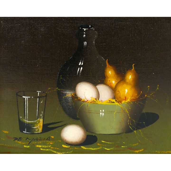 Violet De Mazia Still Life with Eggs & Gourds Painting