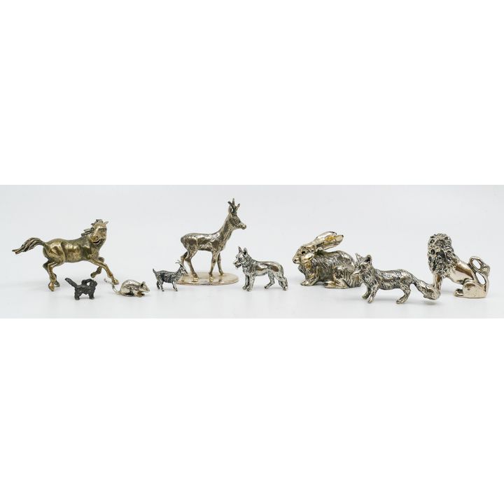Box 8pc Italian 800 Silver Animal Minaitures 1'' to 2.5'' - 250 Grams TW