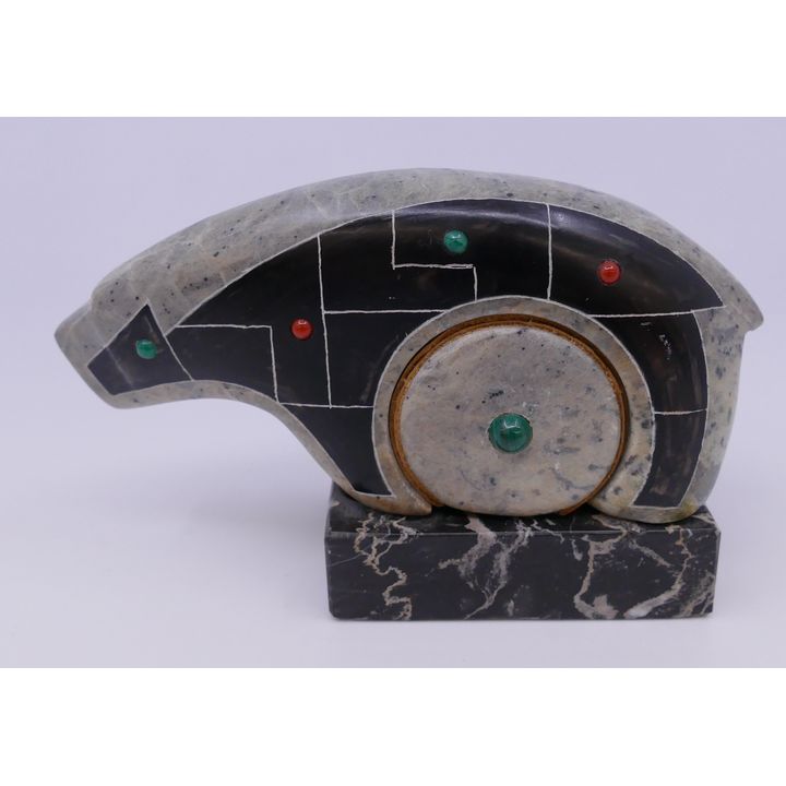 Southwest Tsonakwa Stone Bear Fetish Box- 5.5''