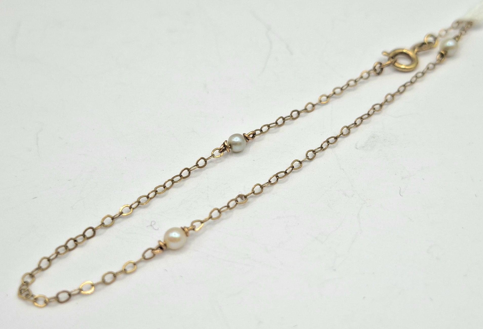 1047 · 9CT GOLD PEARL BRACELET