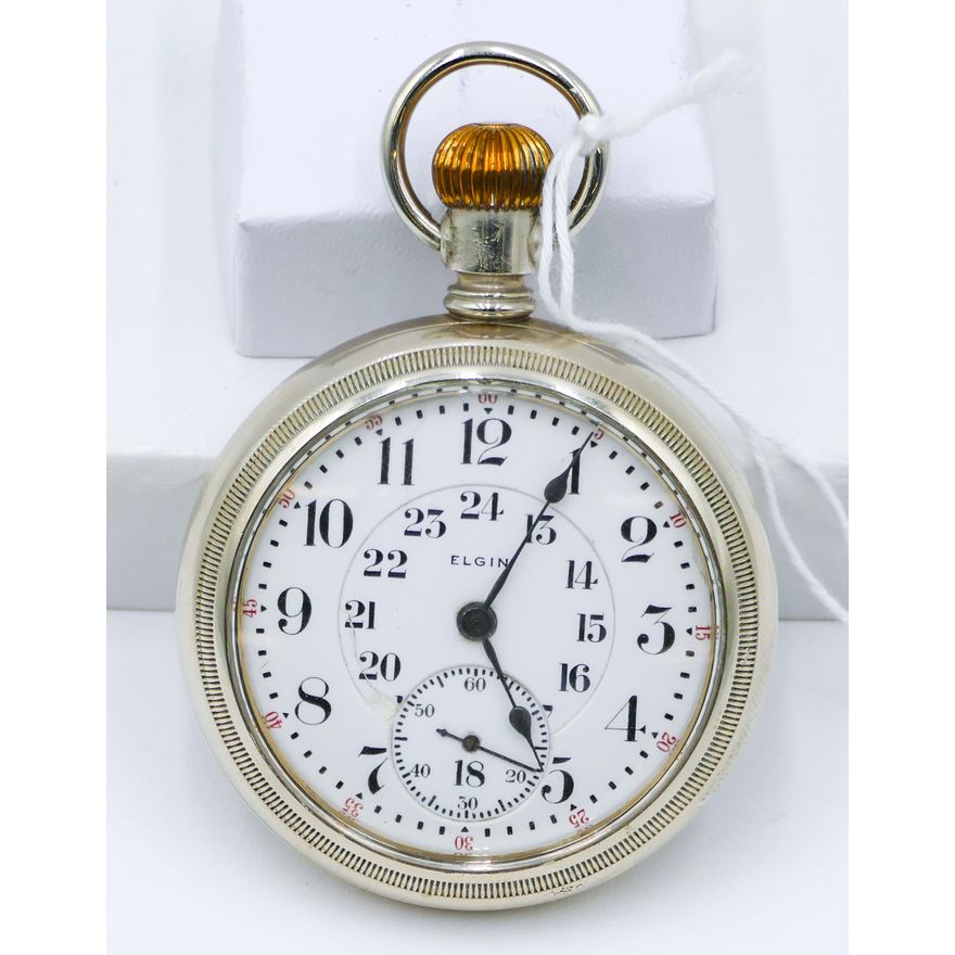 Antique B.W. Raymond Elgin 19J Pocket Watch 56mm