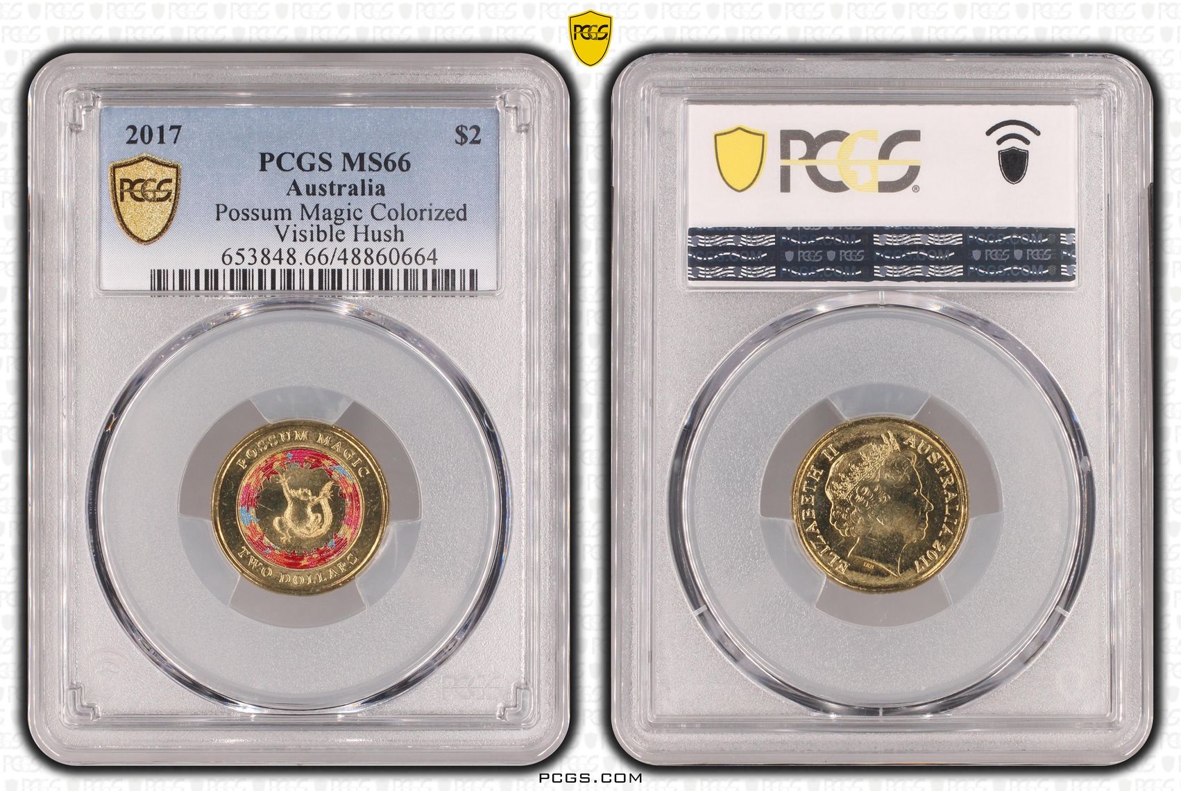 Possum Magic - Visible Hush, Two Dollar, 2017, PCGS MS66