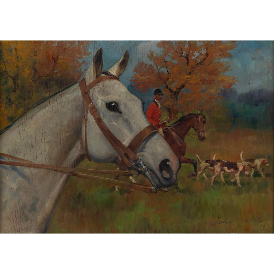 Jerzy Kossak | Głowa konia z polowania par force