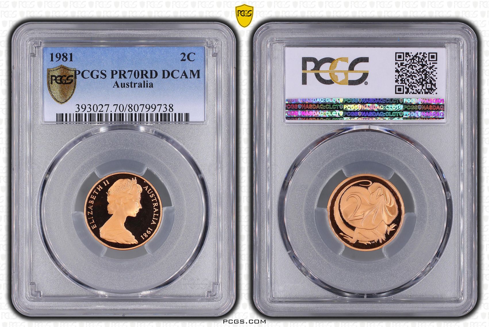86 · Elizabeth II, Two Cent, 1981, PCGS PR70DCAM