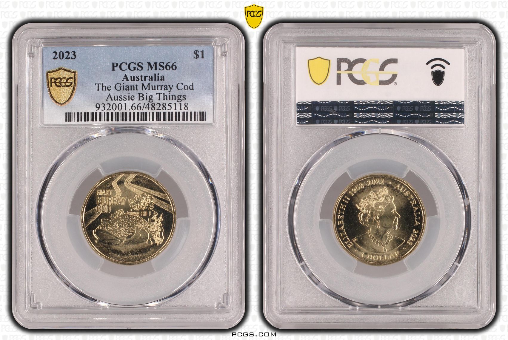 The Giant Murray Cod Aussie Big Things , One Dollar, 2023, PCGS MS66