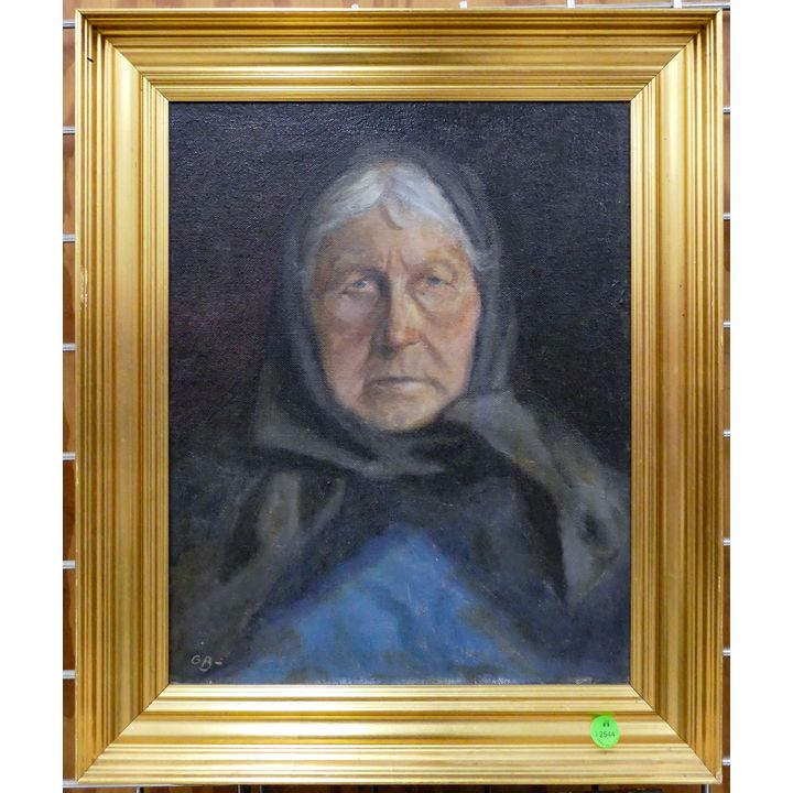 G. Bertelsen (20th Cent. German) ''Madame Bertelsen'' Portrait Oil