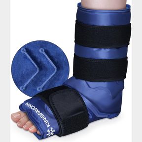 XXL ANKLE FOOT ICE PACK WRAP FOR FOOT INJURIES, FULL COVERAGE ANKLE ICE WRAP, GEL ICE PACKS REUSABLE FOR PLANTAR FASCIITIS, ACHILL