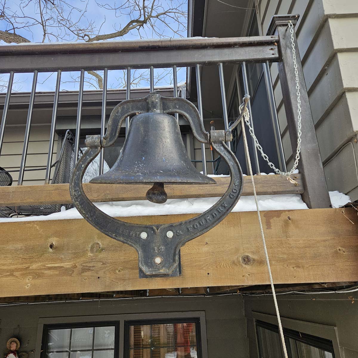 Large Cast Iron Bell & Yoke American Bell & Foundry No. 12