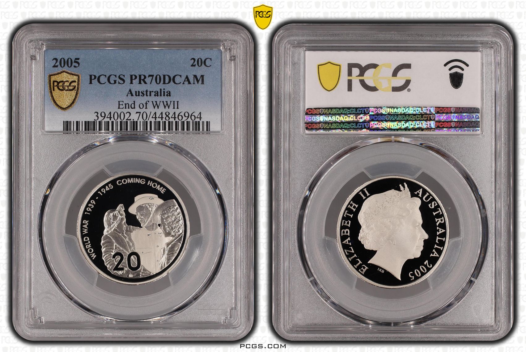 2005 Australia Twenty Cent, 20c End of WWII PCGS - PR70DCAM POP 12/0 -964