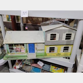 Marx Vintage Metal Doll House with Accessories