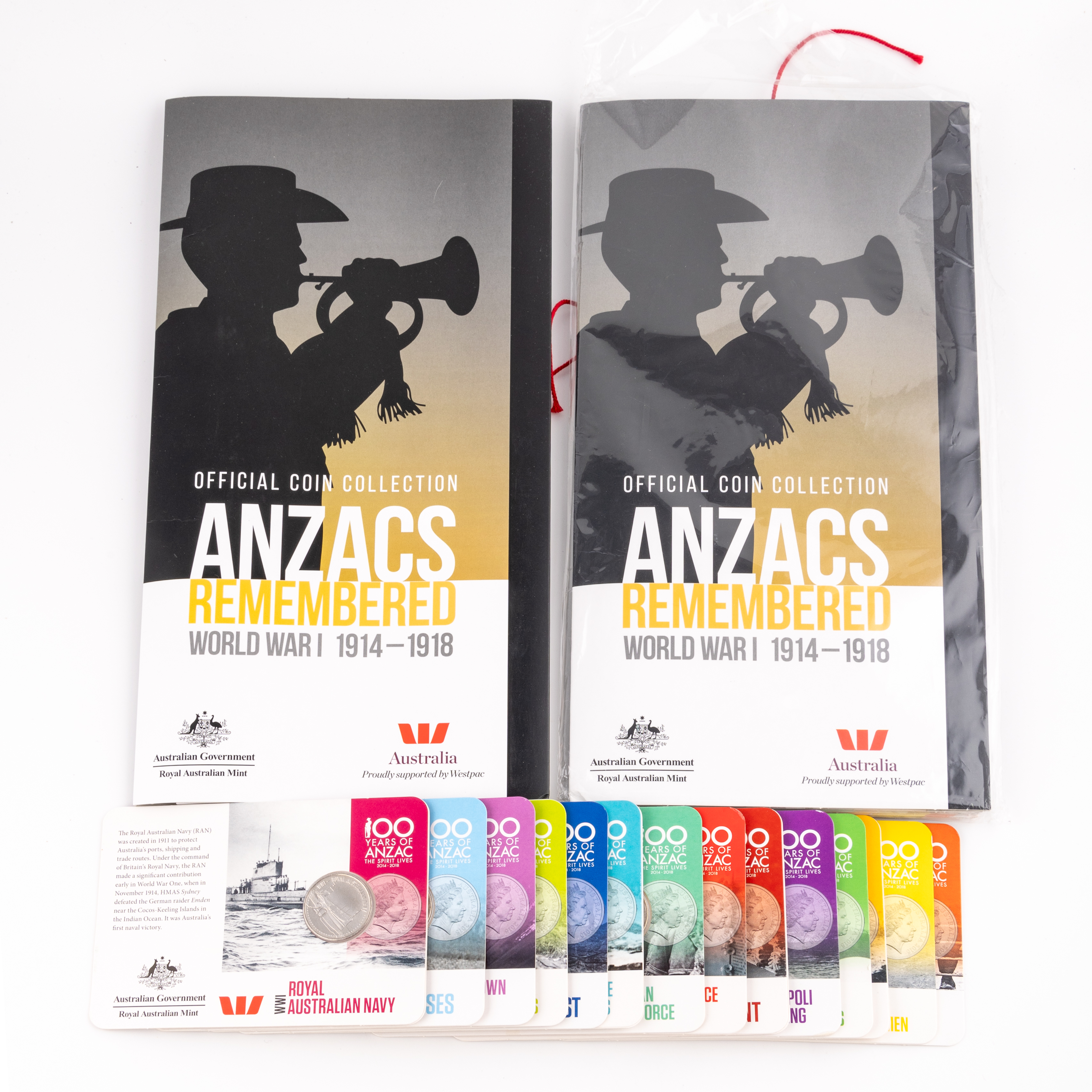 174 · Elizabeth II, ANZACS Remembered World War I, Twenty Cents, 2015,  UNC