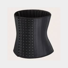 Latex Waist Trainer Belt for Women - Black - L - Bar 9902026051008-51748/8550