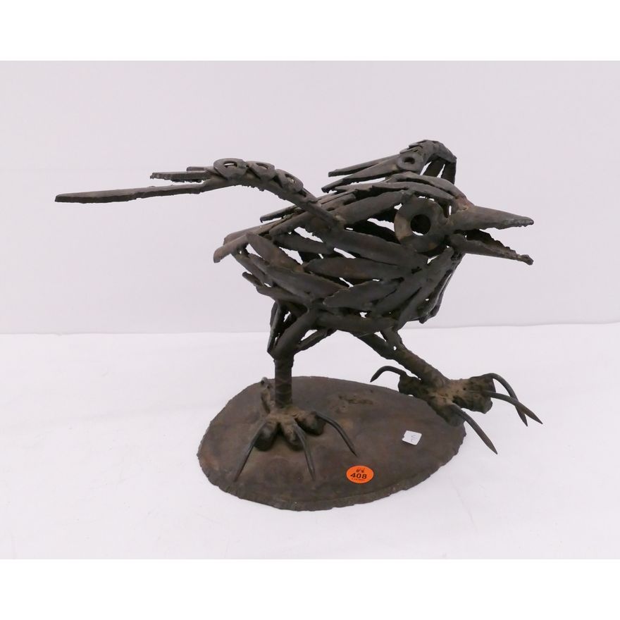 Midcentury Welded Steel Bird Sculpture- 9''