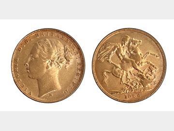 1884 VICTORIA YOUNG HEAD MELBOURNE MINT GEORGE & DRAGON GOLD SOVEREIGN