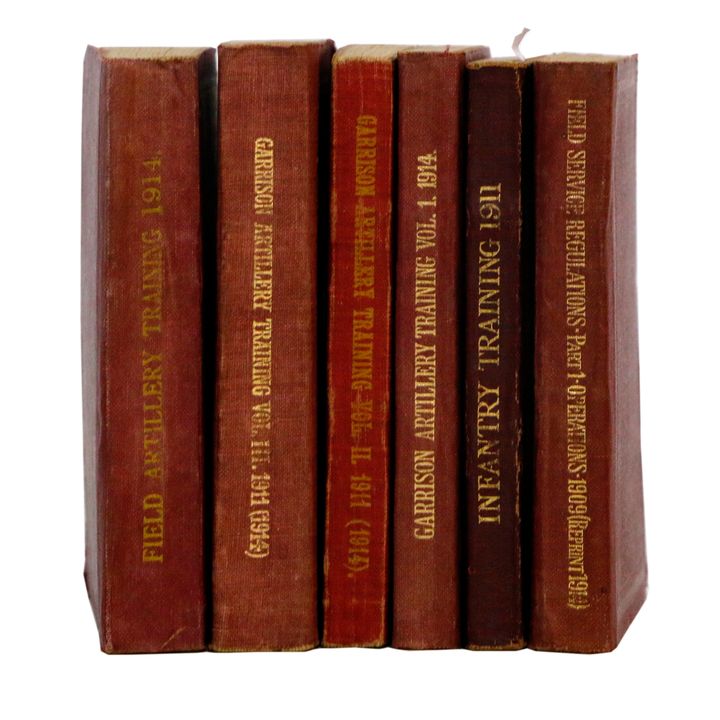 WORLD WAR 1  -  MILITARY TRAINING MANUALS. [9 volumes]