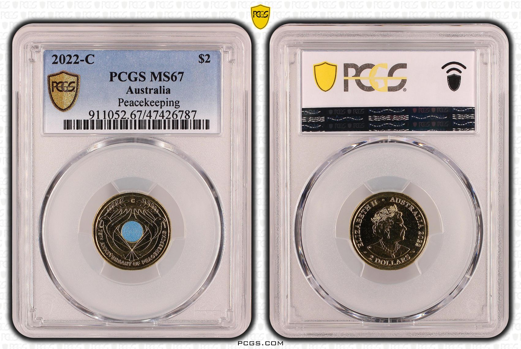 Peacekeeping Colorized, Two Dollar, 2022-C, PCGS MS67