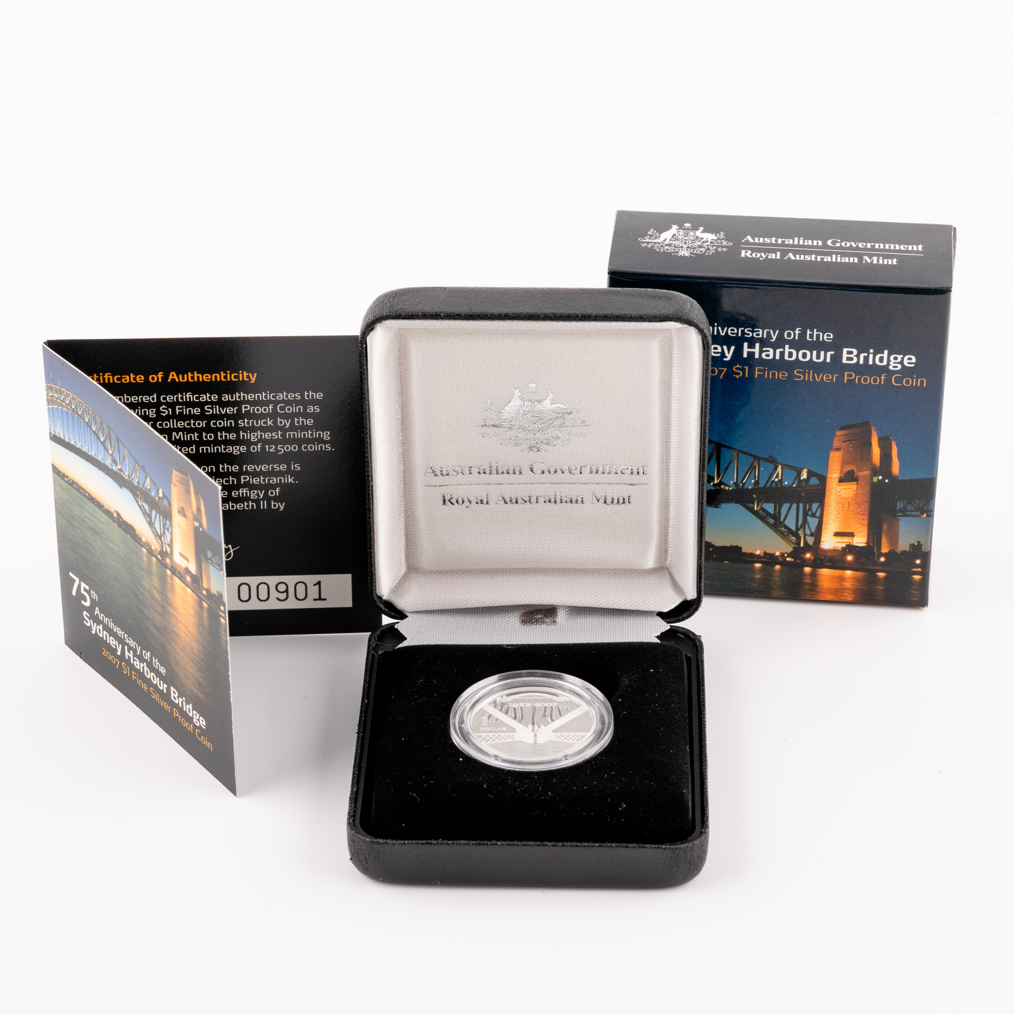 Elizabeth II, Sydney Harbour Bridge Silver Proof Coin, One Dollar, 2007, UNC
