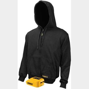DEWALT DCHJ067B-L 20V/12V MAX BARE HOODED HEATED JACKET, BLACK, LARGE