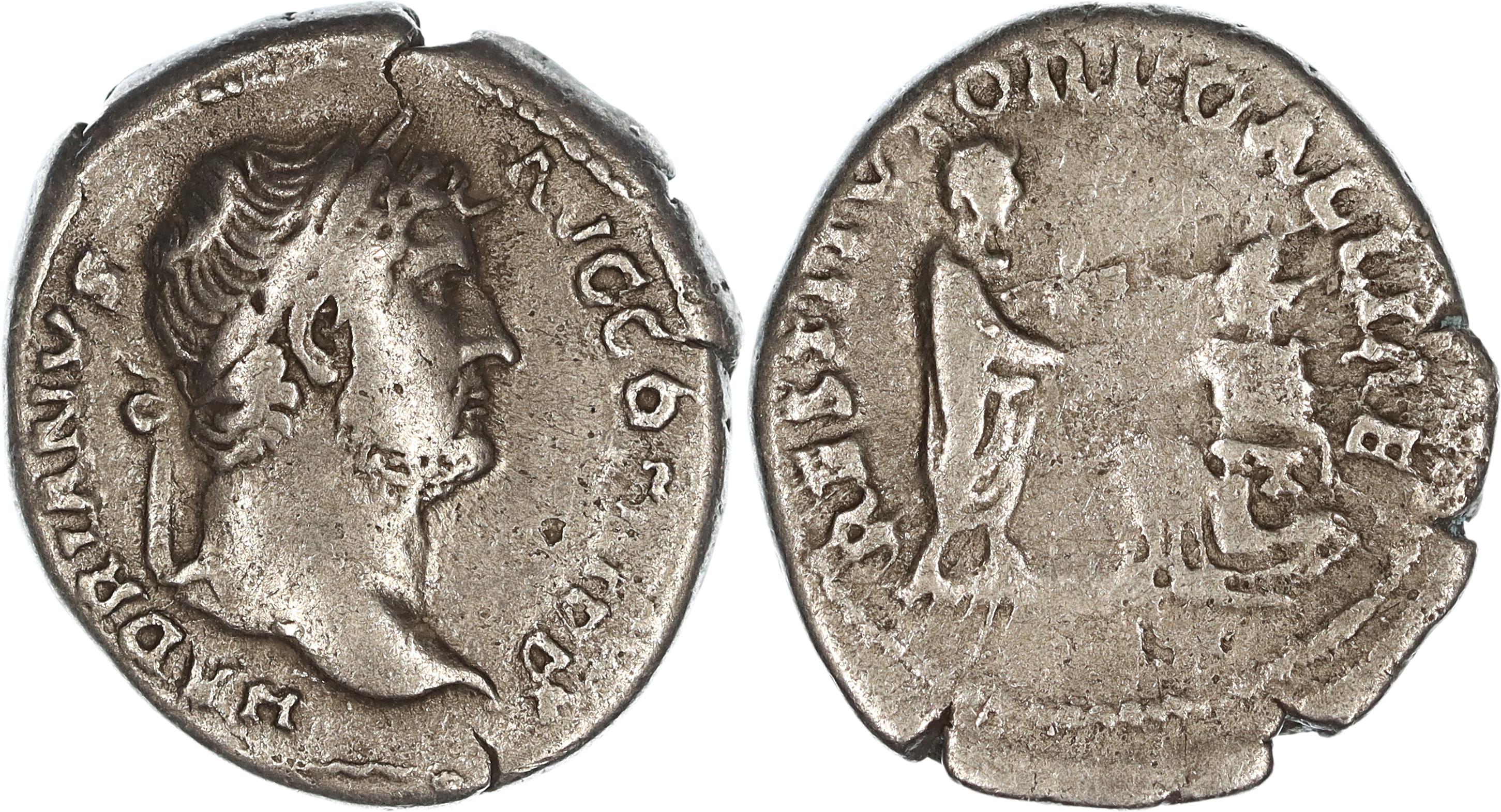 Roman Empire, Hadrian, Silver Denarius, 130-133 AD, gF