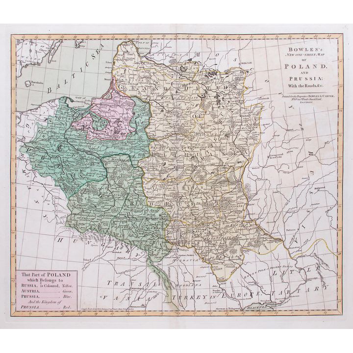 Henry Carington Bowles | Bowle's new one-sheet map of Poland and Prussia