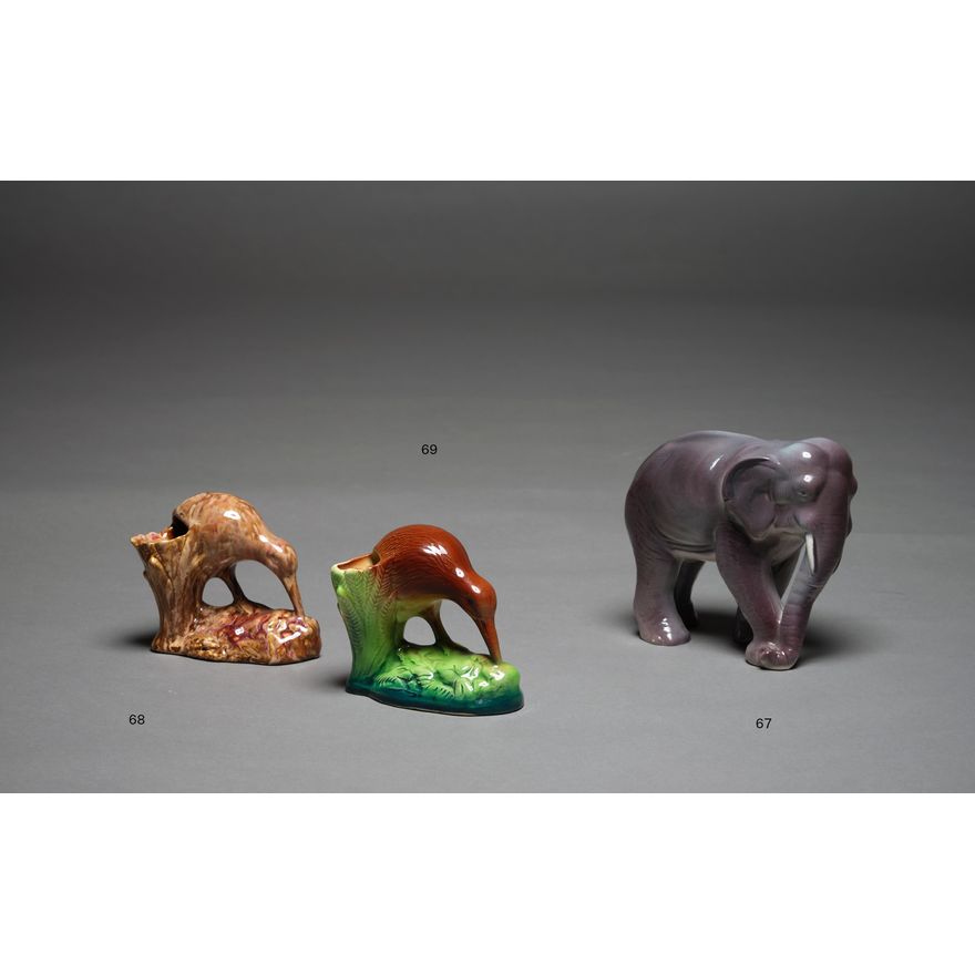 Crown Lynn Potteries, Purple-glazed elephant