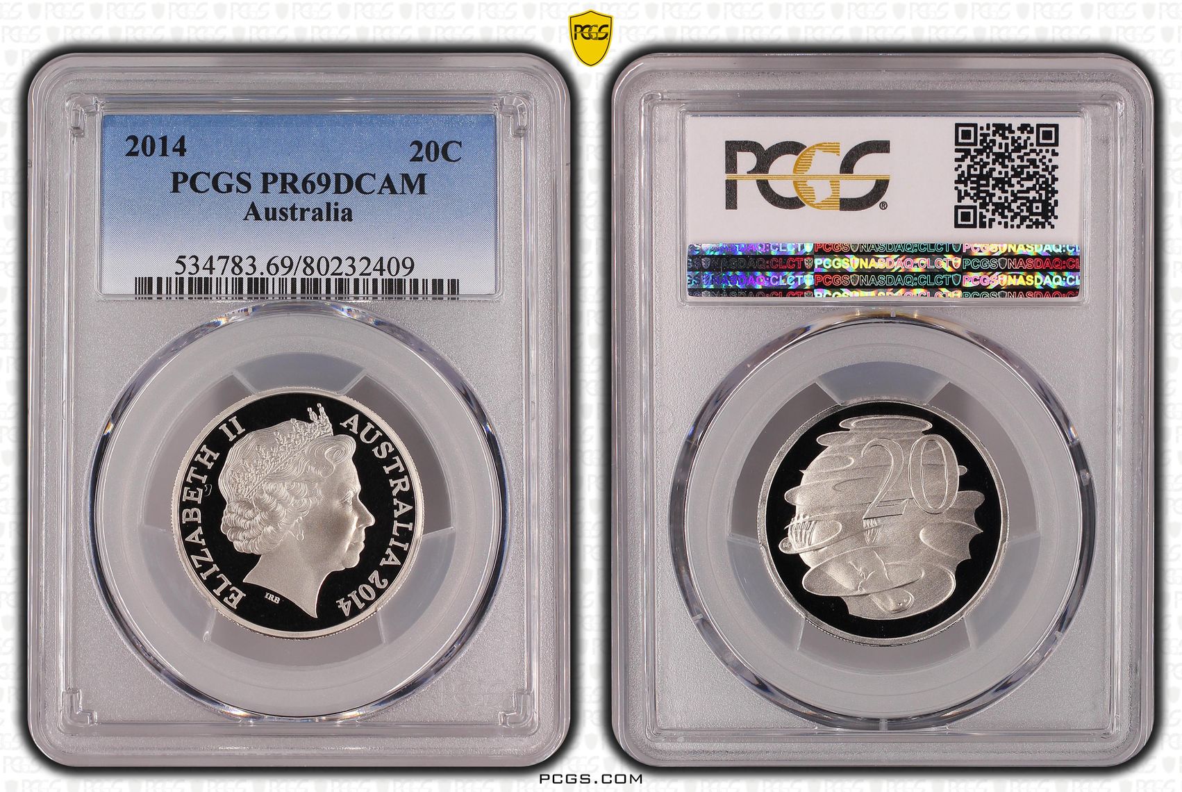 Twenty Cent, 2014, PCGS PR69DCAM