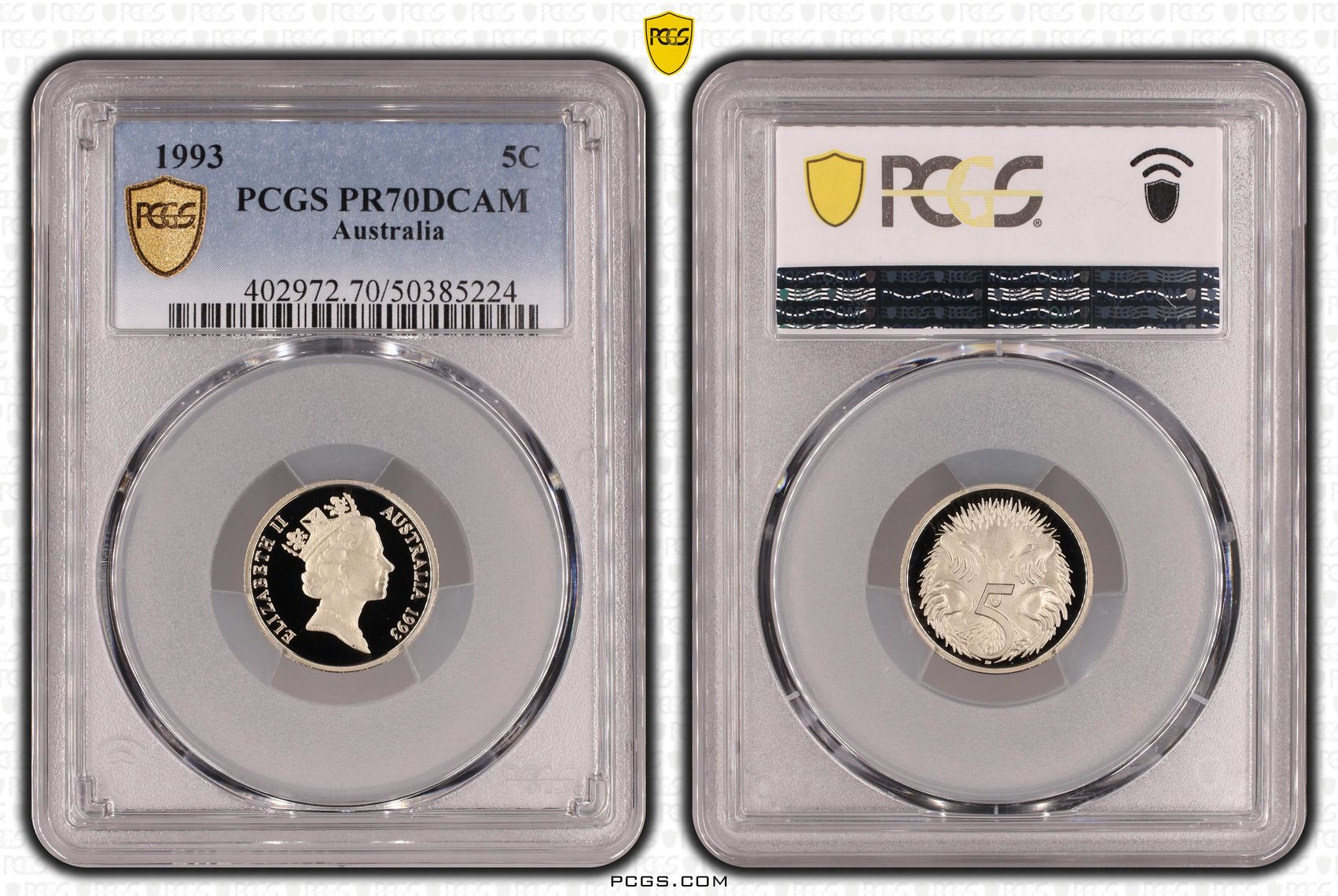 Five Cent, 1993, PCGS PR70DCAM