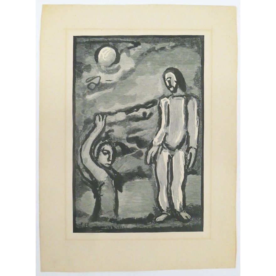 Old Georges Rouault Modern Art Lithograph 16''x12''