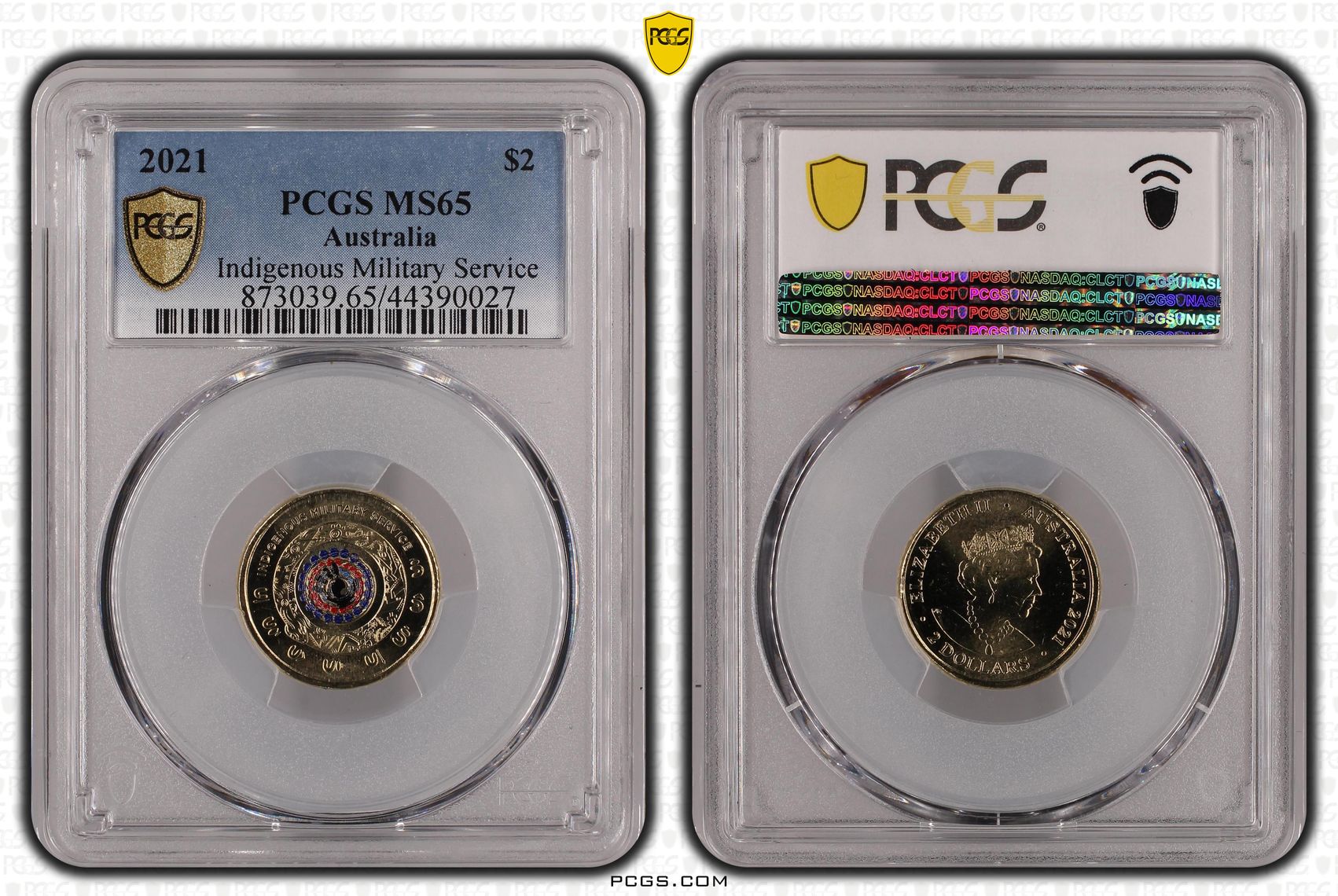 Elizabeth II, Indigenous Military Service, Two Dollar, 2021, PCGS MS65