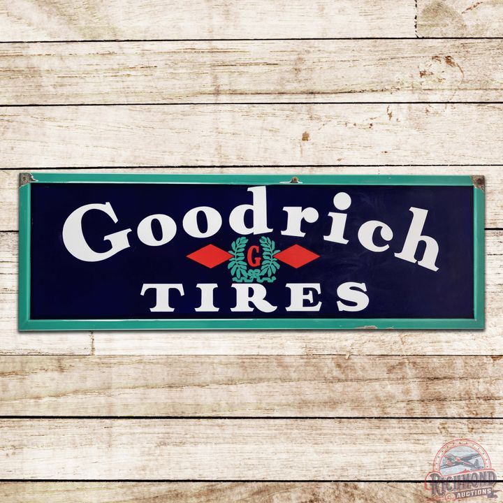 Goodrich Tires Horizontal Single Sided Porcelain Sign w/ Logo