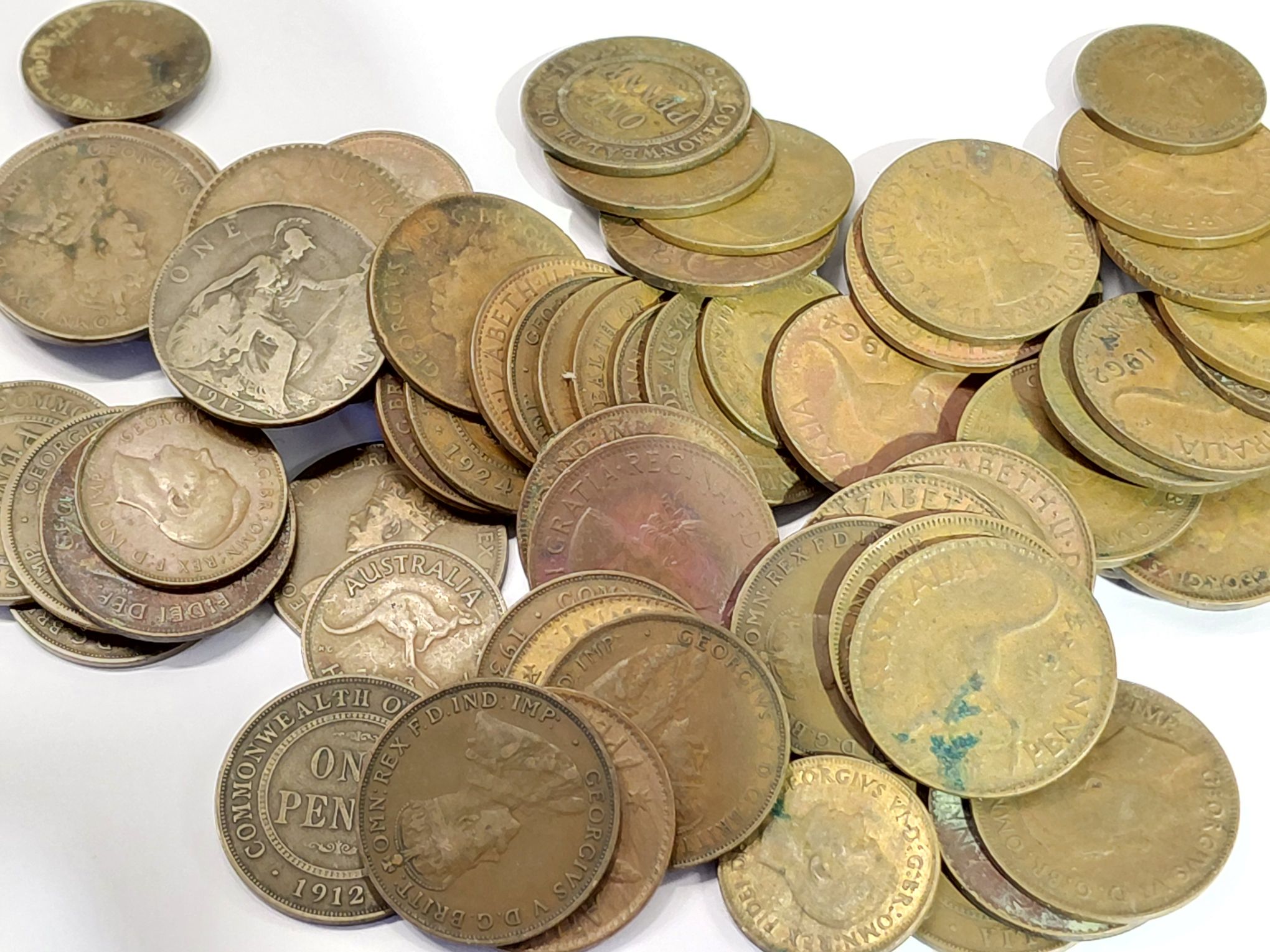 Australian And English Copper Pennys