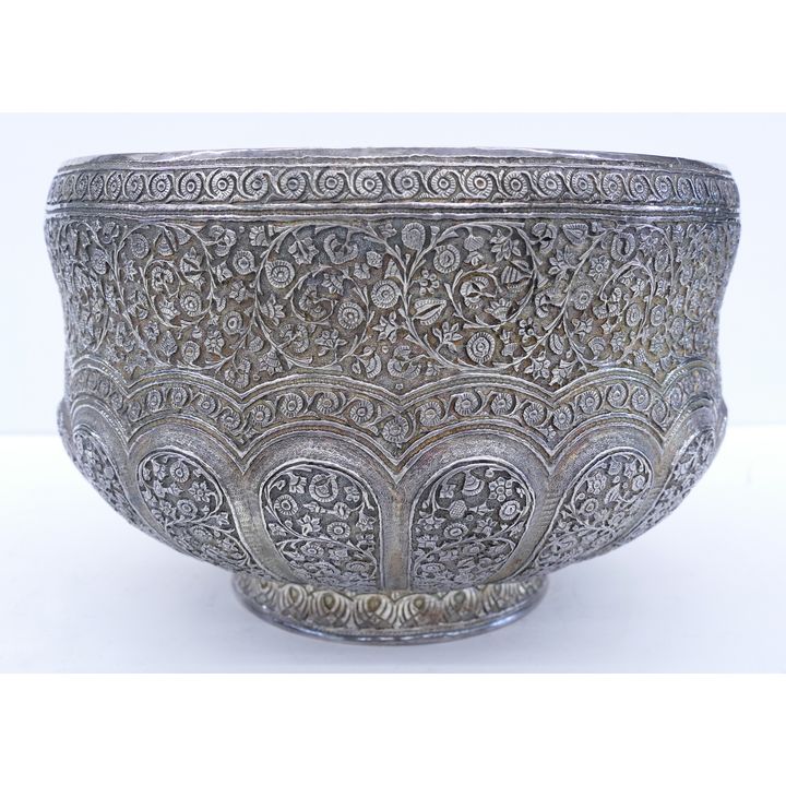 Indian 19th Cent. Kutch Silver Large Bowl