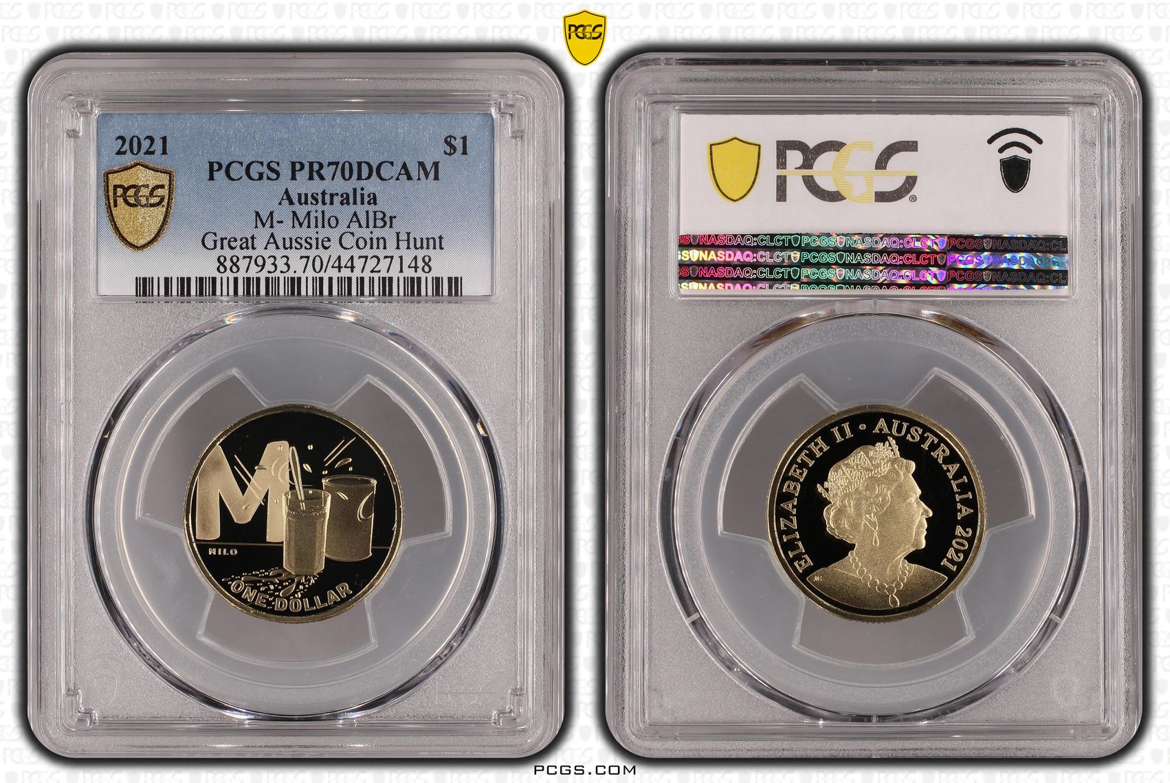 Elizabeth II, M- Milo AlBr, POP 18/0, One Dollar, 2021, PCGS PR70DCAM