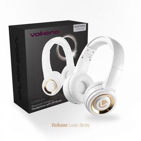 Volkano Bluetooth Headphones Lunar Series White + Rose Gold|DIRTY