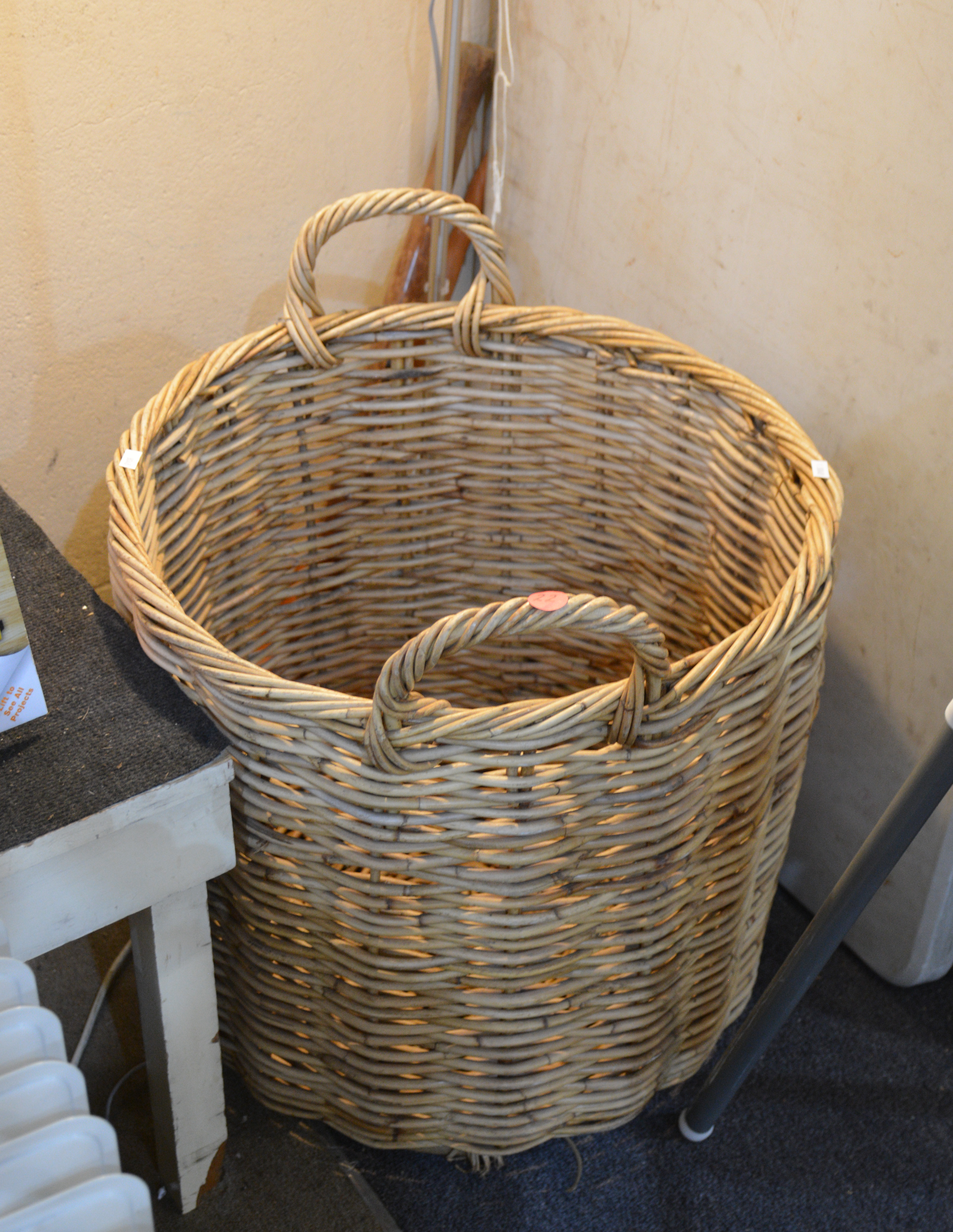 Large Handled Cane Basket — NZ auction result