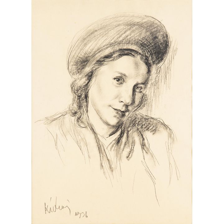 Józef Kidoń | Portret kobiety w kapelusiku, 1936 r.