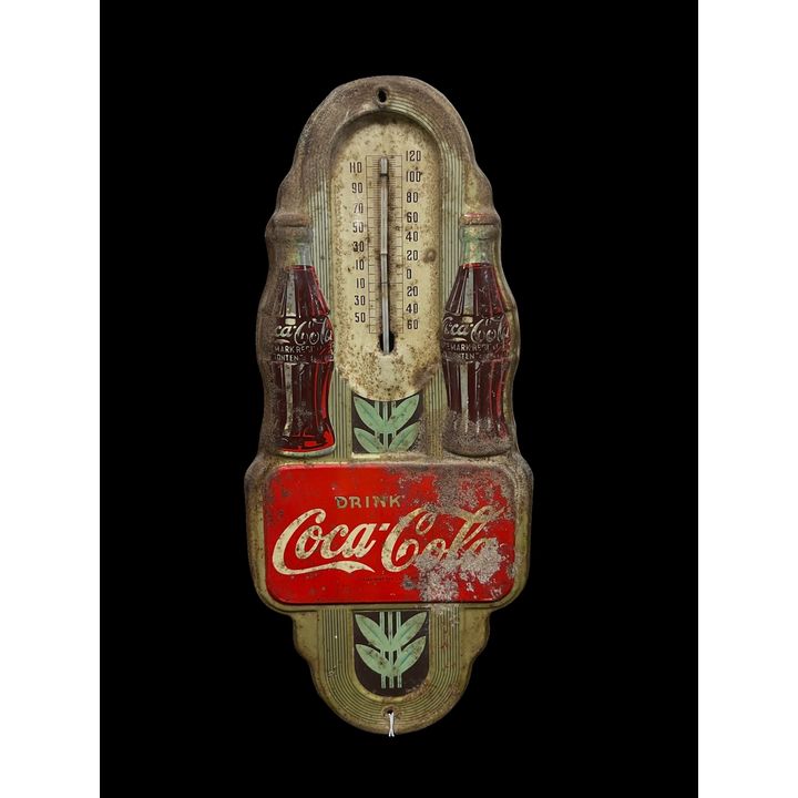 Drink Coca Cola Coke Tin Metal Thermometer