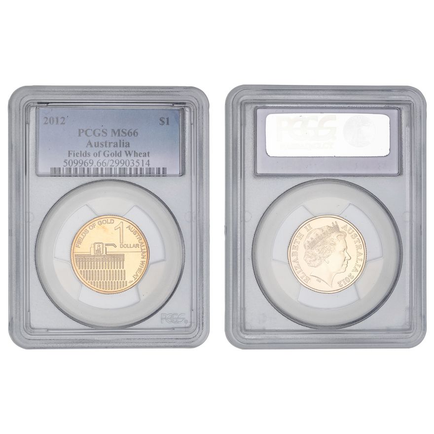 Elizabeth II, Fields of Gold Wheat, One Dollar, 2012, PCGS MS66