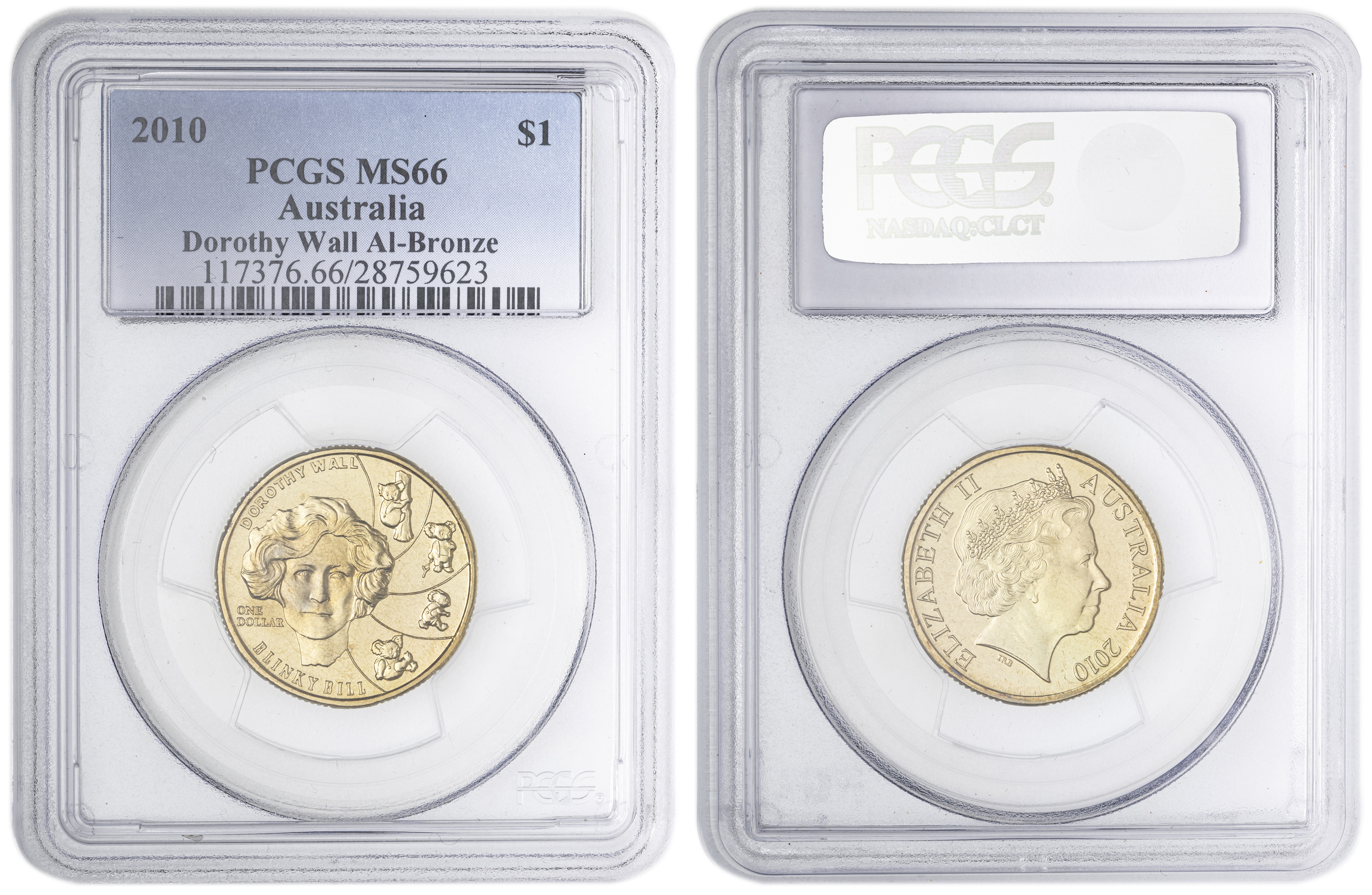 Dorothy Wall , One Dollar, 2010, PCGS MS66