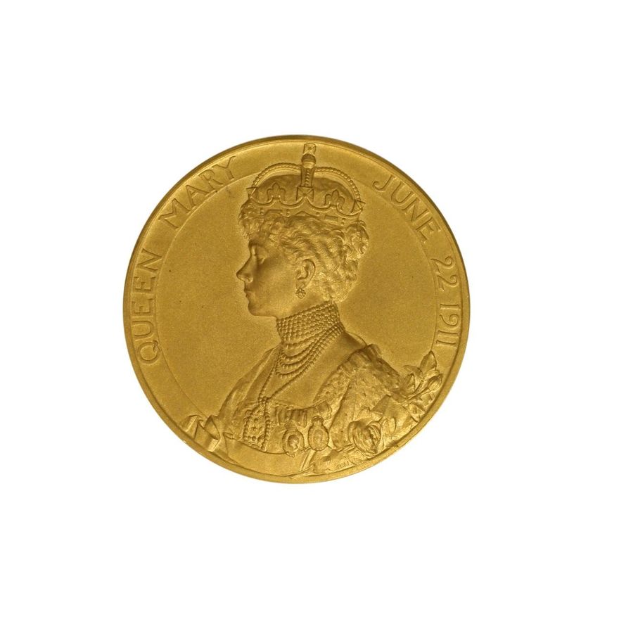 Great Britain, King George V Gold  Coronation Medal, FDC