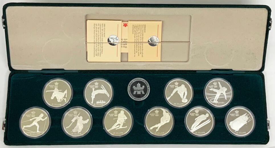 カナダ-Canada. 1988年カルガリーオリンピック競技大会 20ドル銀貨10種 