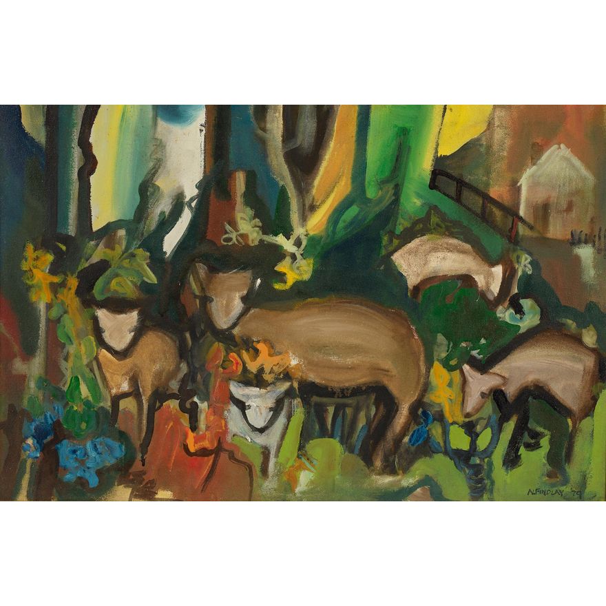 Natalie Findlay 'Sheep in the Orchard'
