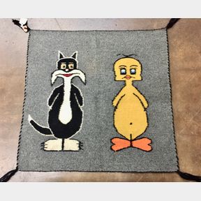 Sylvester and Tweedy Themed Navajo Textile