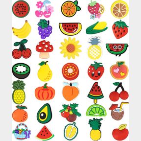 5 Pieces Funcky Fruits Unisex Shoe Charms Supe cute and bold colours |