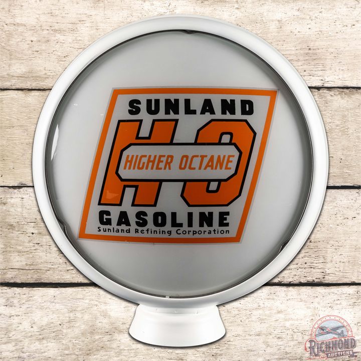 Sunland HO Higher Octane 15" Gas Pump Globe Complete on HP Metal Body