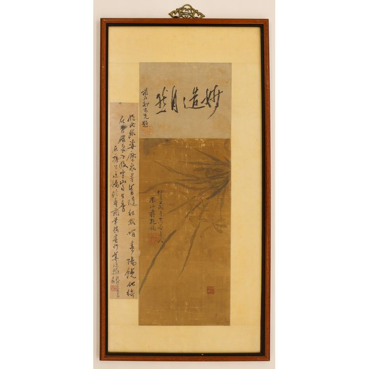 Attributed to Jiang Tingxi ''Orchids'' Scroll Painting